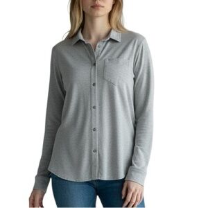 Kit & Ace button down long sleeve grey pocket shirt excellent condition